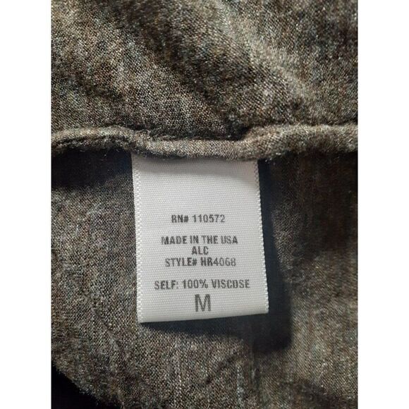 A.L.C. Tunic Tank Top Green Open Back Heather Army Green Size Medium - Picture 6 of 6